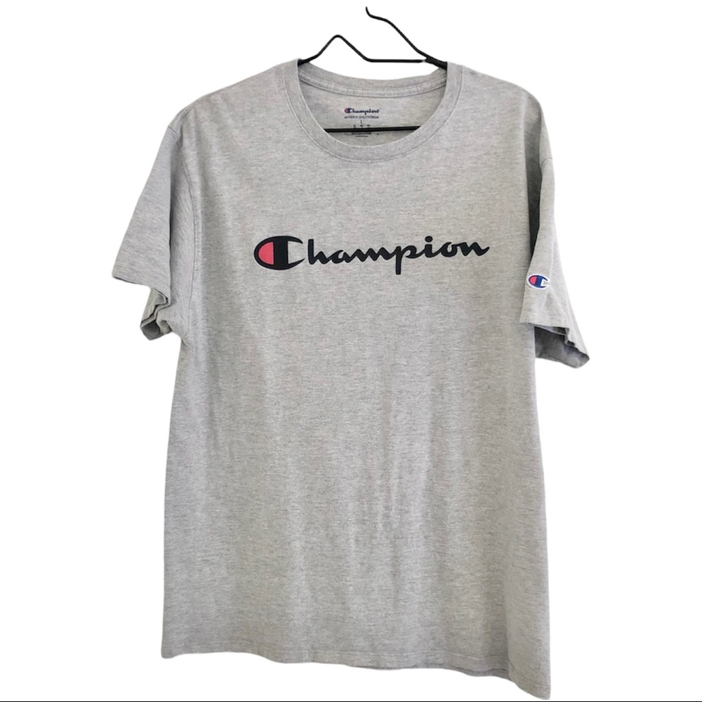 Light heather grey Champion t-shirt